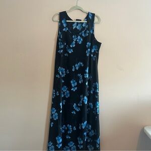 Vintage Blue Floral Dress